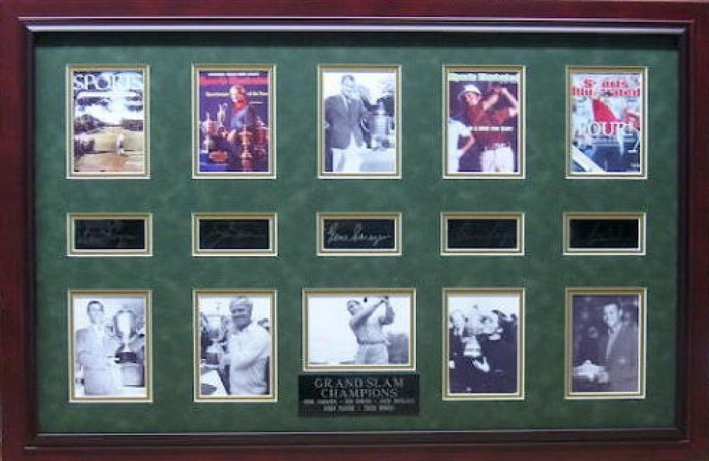 *Rare Golf Grand Slam Champions Museum Framed Collage -: Gov. File: M-19842 *Rare Golf Grand Slam Champions Museum Framed Collage - Plate Signed Asset Type: CollectableShipping: $39.95. Item may be pick up only, or require additional shipping charges due to