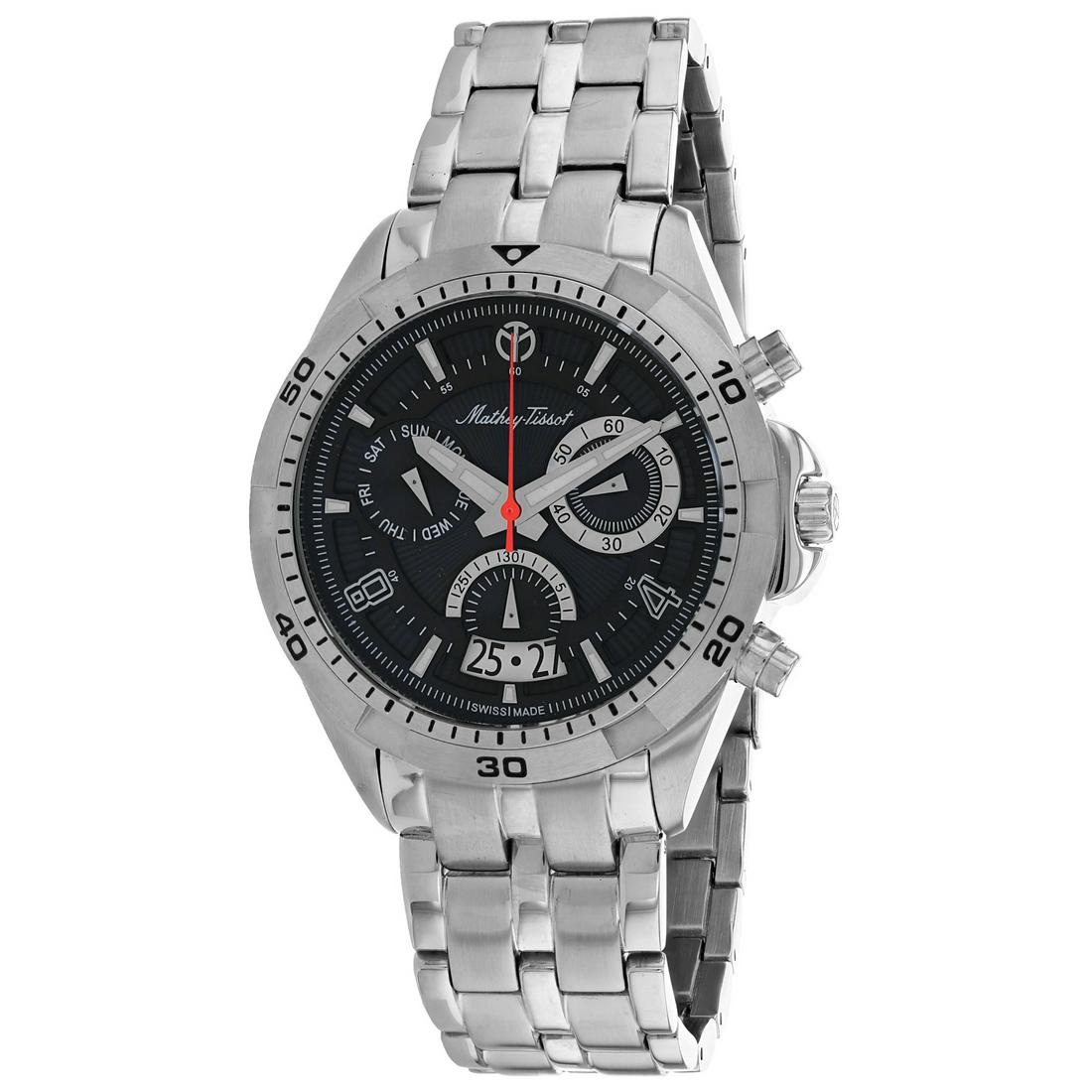 Mathey Tissot Men's Bolton Round Stainless Steel Case: Gov. File: H-81637 Mathey Tissot Men's Bolton Round Stainless Steel Case Black Dial Sapphire Push/Pull Quartz Watch (Vault_M) Asset Type: Watch Shipping: $19.95