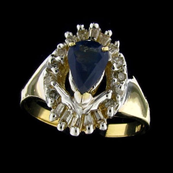 APP:$3.2k 14 kt. Gold, 0.73CT Sapphire & Diamond Ring