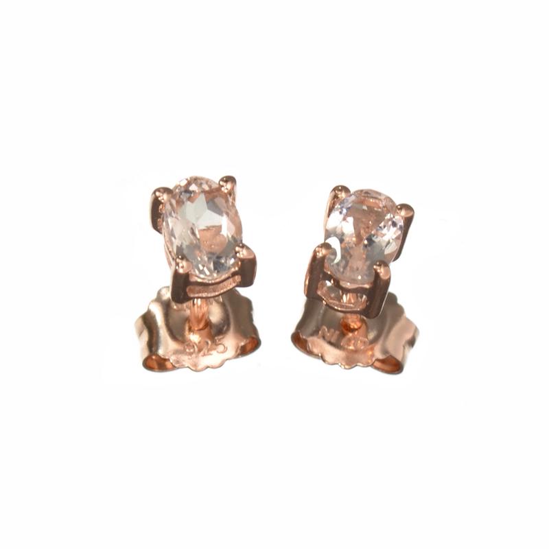 APP: 0.6k Fine Jewelry 0.90CT Oval Cut Morganite Over: Gov. File: H-17651 Fine Jewelry 0.90CT Oval Cut Morganite Over Rose Gold Sterling Silver Earrings Retail Replacement Value: $0.6K Asset Type: Sterling Silver Earrings Shipping: $19.95