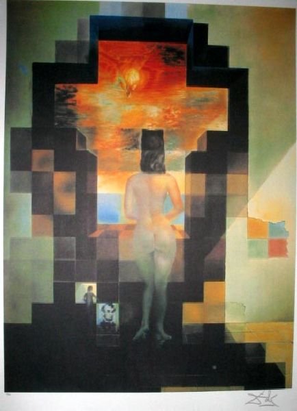 SALVADOR DALI Lincoln Dalivision Print, Limited Edition