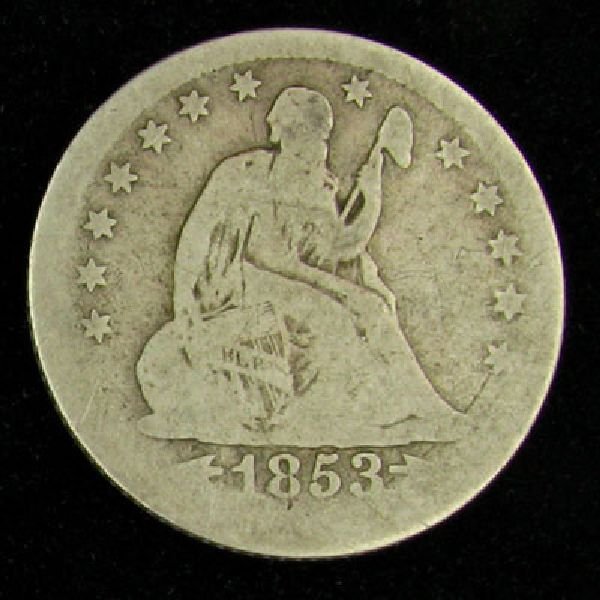 1853-O Seated Liberty Quarter Dollar Coin - Investment