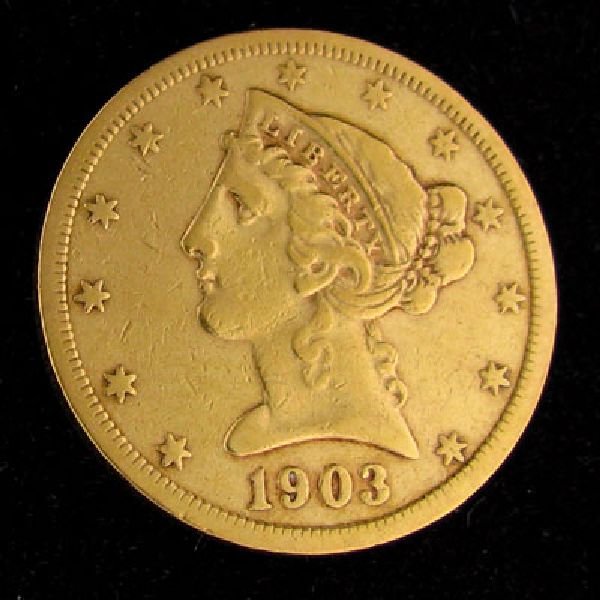 1903-S $5 U.S. Liberty Head Gold Coin - Investment