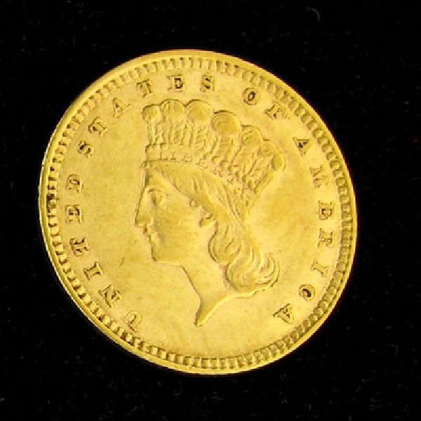 1857 $1 U.S. Indian Head Gold Coin - Investment