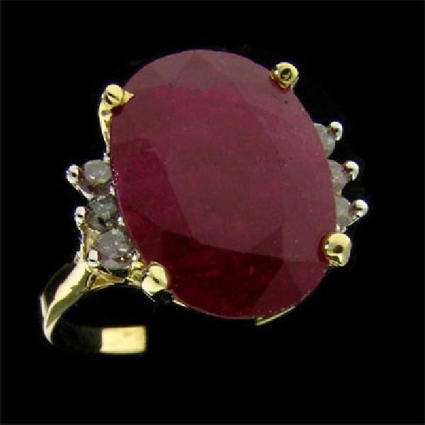APP:$12.1k 14 kt. Gold, 8.46CT Ruby & Diamond Ring