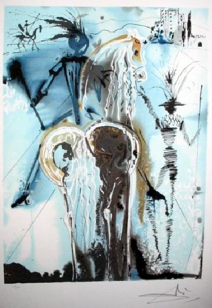 SALVADOR DALI Don Quiochette Print, Limited Edition