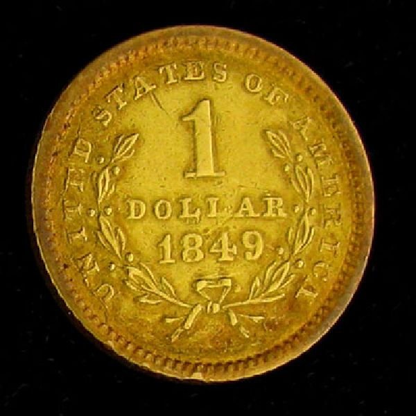 1849 $1 U.S. Liberty Head Gold Coin - Investment - 2