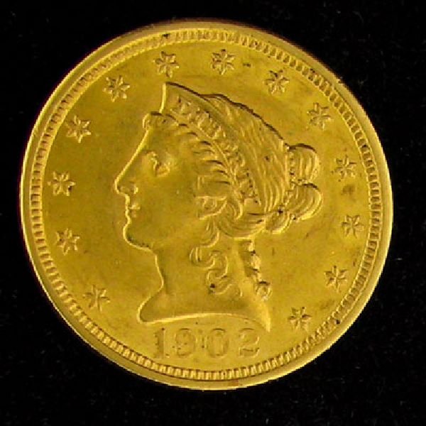 1902 $2.5 US Liberty Head Gold Coin - Investment