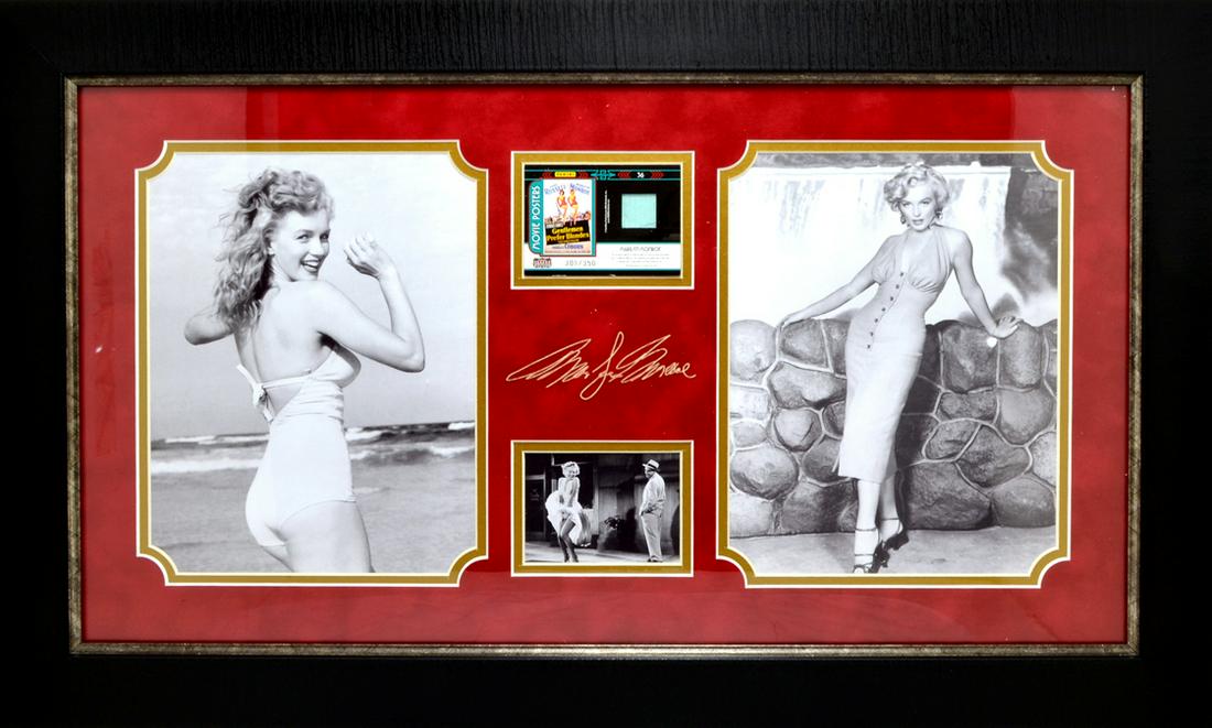 *Rare Marilyn Monroe with Authentic Swatch of Clothing: Gov. File: M-22612 *Rare Marilyn Monroe with Authentic Swatch of Clothing Museum Framed Collage - Plate Signed Asset Type: CollectableShipping: $39.95. Item may be pick up only, or require additional