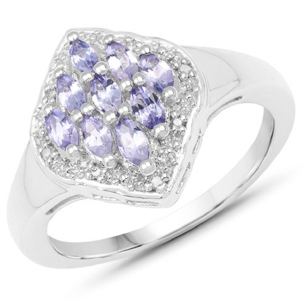 APP: 1.6k 0.63CT Marquise Cut Tanzanite White Zircon: Gov. File: H-66928 0.63CT Marquise Cut Tanzanite White Zircon Sterling Silver Ring - Great Investment - Classic Piece! -PNR- Retail Replacement Value: $1.6K Asset Type: Ring Shipping: $19.95