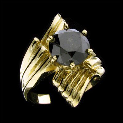 APP: $4.7k 14 kt. Gold, 2.65CT Rare Black Diamond Ring: 14 kt. Gold, 2.65CT Rare Black Diamond Ring - Thank you for viewing this Item. We hope that you are successful in your bidding. For over 30 years we have given the best possible customer service to ou