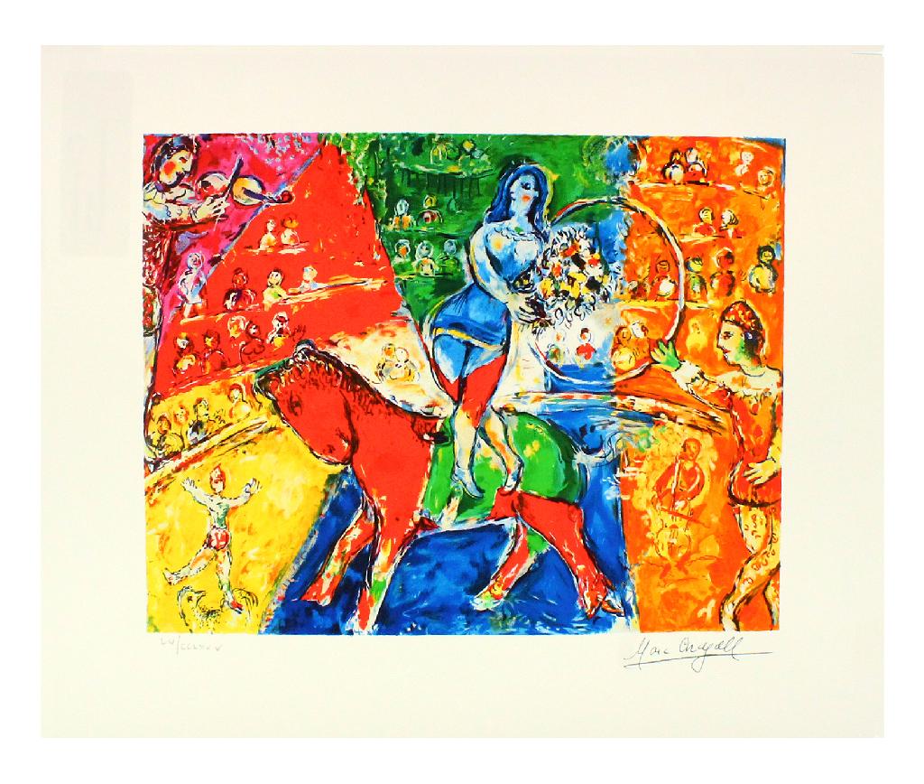 MARC CHAGALL Circus Horse Rider, LV of CCLXXV: Gov. File: P-10471 Marc Chagall MARC CHAGALL: Circus Horse Rider 12 inches X 10 inches (Unframed)Shipping: $24.95