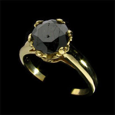 APP: 2.6k 14 kt. Gold, 1.88CT Rare Black Diamond Ring: 14 kt. Gold, 1.88CT Rare Black Diamond Ring - Thank you for viewing this Item. We hope that you are successful in your bidding. For over 30 years we have given the best possible customer service to ou