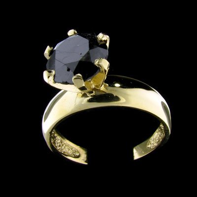 APP: 4.5k 14 kt. Gold, 2.76CT Rare Black Diamond Ring: 14 kt. Gold, 2.76CT Rare Black Diamond Ring - Thank you for viewing this Item. We hope that you are successful in your bidding. For over 30 years we have given the best possible customer service to ou