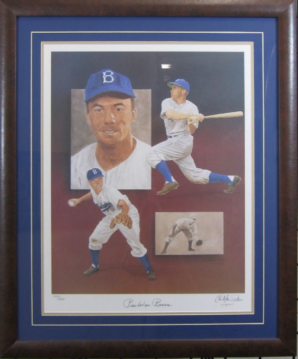 Pee Wee Reese Lithograph - Authentic Signature: Pee Wee Reese Lithograph - Authentic Signature - Thank you for viewing this Item. We hope that you are successful in your bidding. For over 30 years we have given the best possible customer service to