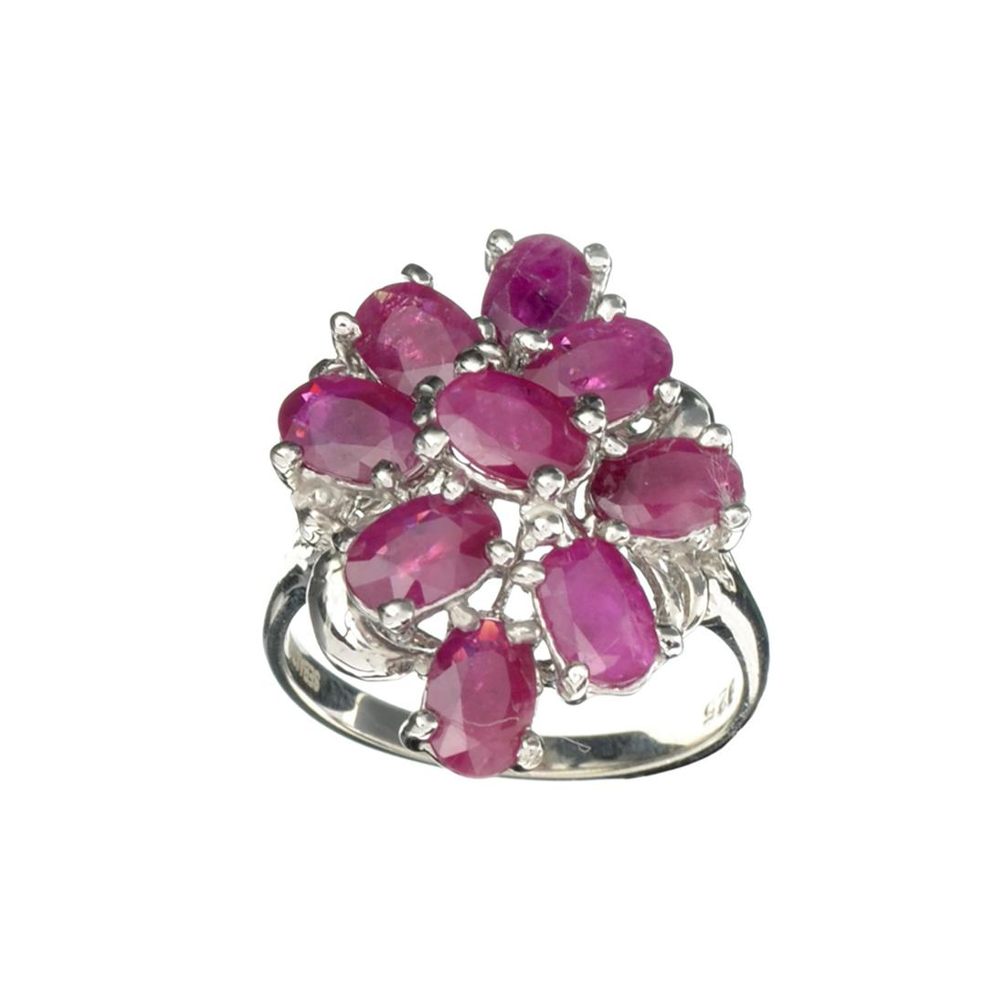 APP: 1k Fine Jewelry Designer Sebastian, 4.75CT Oval: Gov. File: H-29646 Fine Jewelry Designer Sebastian, 4.75CT Oval Cut Ruby And Sterling Silver Cluster Ring Retail Replacement Value: $1.0K Asset Type: Sterling Silver Ring Shipping: $19.95