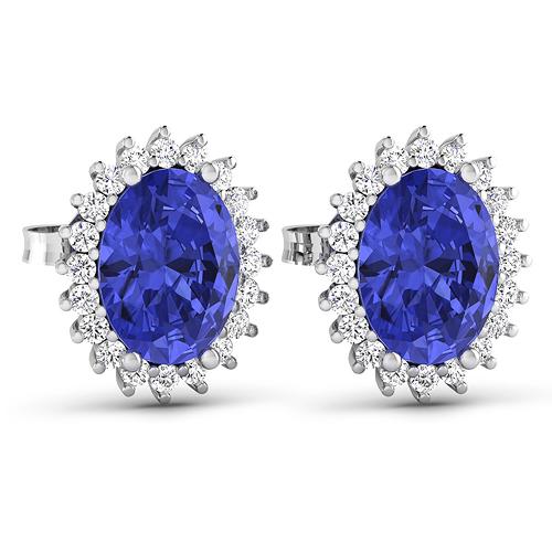 APP: 5k Gorgeous 14K White Gold 2.12CT Oval Cut: Gov. File: H-67288 Gorgeous 14K White Gold 2.12CT Oval Cut Tanzanite and White Diamond Earrings - Great Investment - (Vault_Q) (QE6110WD-14KW-SM-TAN) Retail Replacement Value: $5.0K Asset Type: Earrin