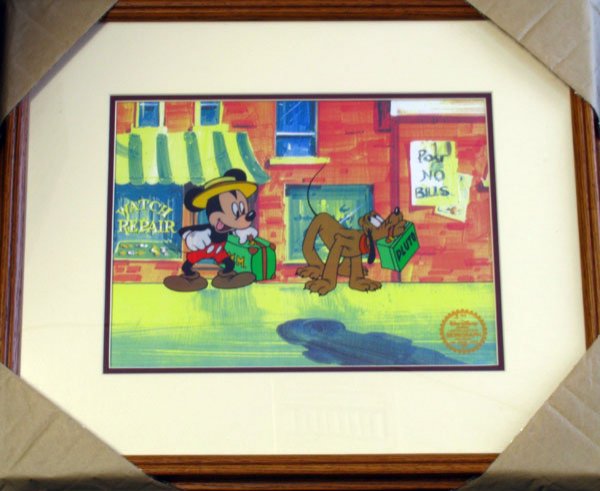 Limited Edition Walt Disney Mickey & Pluto Serigraph: Limited Edition Walt Disney Mickey and Pluto Serigraph - Thank you for viewing this Item. We hope that you are successful in your bidding. For over 30 years we have given the best possible customer se