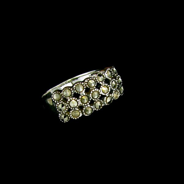 Marcasite & Sterling Silver Ring: Marcasite and Sterling Silver Ring - Thank you for viewing this Item. We hope that you are successful in your bidding. For over 30 years we have given the best possible customer service to our 1000's 