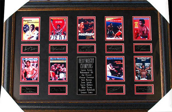Boxing Heavyweight Champs Collage Facsimile Autographed: Rare Boxing Heavyweight Champions Collage Facsimile Autographed - Thank you for viewing this Item. We hope that you are successful in your bidding. For over 30 years we have given the best possible cu