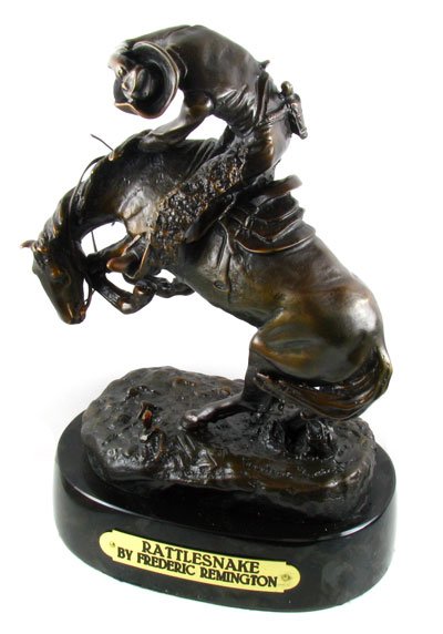 Frederic Remington Bronze Reissue - Rattlesnake: Frederic Remington Reproduction - Rattlesnake - Thank you for viewing this Item. We hope that you are successful in your bidding. For over 30 years we have given the best possible customer service to 