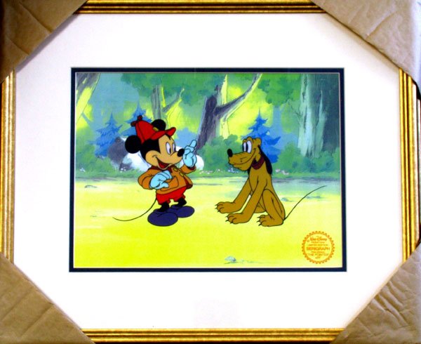 Limited Edition Walt Disney Mickey & Pluto Serigraph: Limited Edition Walt Disney Mickey and Pluto Serigraph - Thank you for viewing this Item. We hope that you are successful in your bidding. For over 30 years we have given the best possible customer se