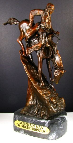Frederic Remington Bronze Reissue - Mountain Man: Frederic Remington Bronze Reissue - Mountain Man - Thank you for viewing this Item. We hope that you are successful in your bidding. For over 30 years we have given the best possible customer service 