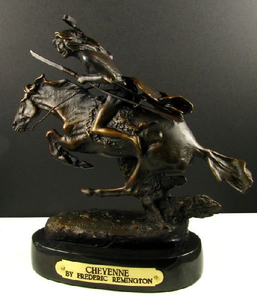 Frederic Remington Bronze Reissue - Cheyenne: Frederic Remington Bronze Reissue - Cheyenne - Thank you for viewing this Item. We hope that you are successful in your bidding. For over 30 years we have given the best possible customer service to o