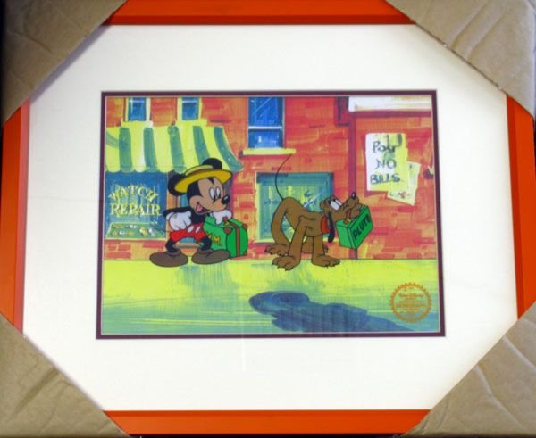Limited Edition Walt Disney Mickey & Pluto Serigraph: Limited Edition Walt Disney Mickey and Pluto Serigraph - Thank you for viewing this Item. We hope that you are successful in your bidding. For over 30 years we have given the best possible customer se