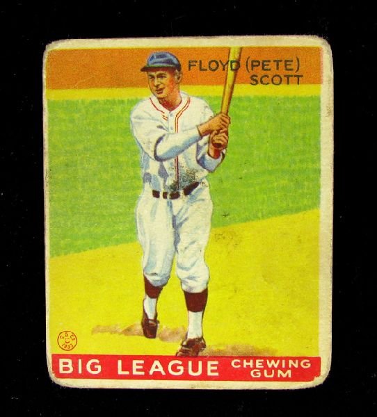 1933 Floyd Scott No.70 BP $30-$165 Goudy Baseball Card: 1933 Floyd Scott No.70 BP $30-$165 Goudy Base Ball Card - Thank you for viewing this Item. We hope that you are successful in your bidding. For over 30 years we have given the best possible customer s