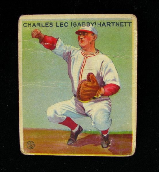 1933 C. Hartnett No.202 BP $75-$425 Goudy Baseball Card: 1933 Charles Leo Hartnett No.202 BP $75-$425 Goudy Base Ball Card - Thank you for viewing this Item. We hope that you are successful in your bidding. For over 30 years we have given the best possible 