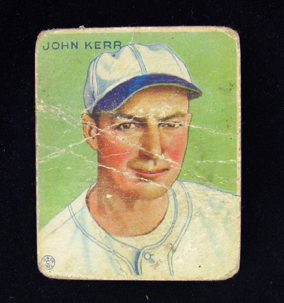 1933 John Kerr No.214 BP $30-$165 Goudy Baseball Card: 1933 John Kerr No.214 BP $30-$165 Goudy Base Ball Card - Bid with utmost confidence from GAA. We have been in business for over 35 years, and pride ourselves on perfect customer service. For more info
