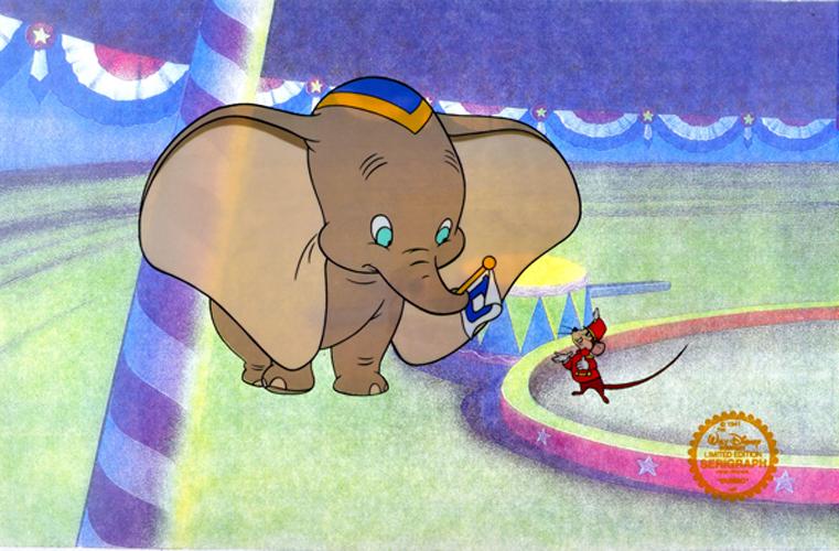 Walt Disney (After) Serigraph, Cell, Dumbo On Stage: Gov. File: T-07352 Walt Disney (After) Serigraph, Cell, Dumbo On Stage W/Certificate Of Authenticity Asset Type: Collectable Serigraph Shipping: $29.95