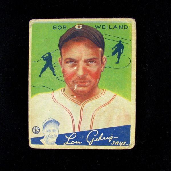 Bob Weiland #67 BP $25-160 1934 Goudey Baseball Card: Bob Weiland #67 BP $25-160 1934 Goudey Base Ball Card - Bid with utmost confidence from GAA. We have been in business for over 35 years, and pride ourselves on perfect customer service. For more infor