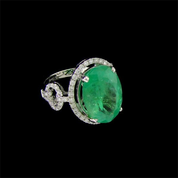 APP:27k 18kt White Gold, 8.11CT Emerald & Diamond Ring: 18 kt. White Gold, 8.11CT Emerald and Diamond signed M. Christoff Ring - Appraisal Value: $27.9K - Bid with utmost confidence from GAA. We have been in business for over 35 years, and pride ourselves