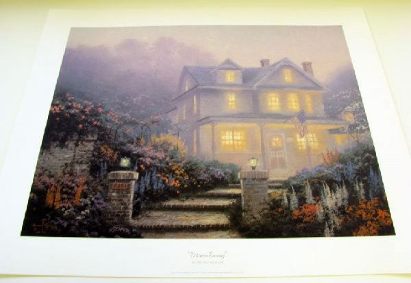 Thomas Kinkade Hand Signed & Certified Print: Thomas Kinkade Hand Signed and Certified Print - Bid with utmost confidence from GAA. We have been in business for over 35 years, and pride ourselves on perfect customer service. For more information
