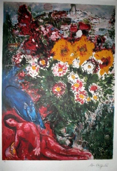MARC CHAGALL Les Soucis Print, Limited Edition: MARC CHAGALL: Les Soucis Print - Bid with utmost confidence from GAA. We have been in business for over 35 years, and pride ourselves on perfect customer service. For more information on this item, pl