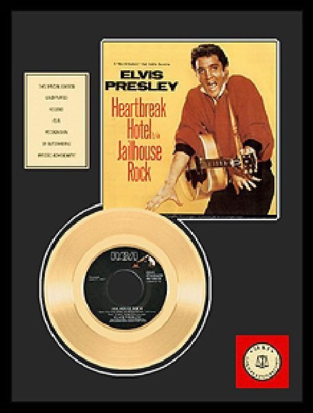 ELVIS PRESLEY "Jailhouse Rock" Gold Record: ELVIS PRESLEY "Jailhouse Rock" - Bid with utmost confidence from GAA. We have been in business for over 35 years, and pride ourselves on perfect customer service. For more information on thi