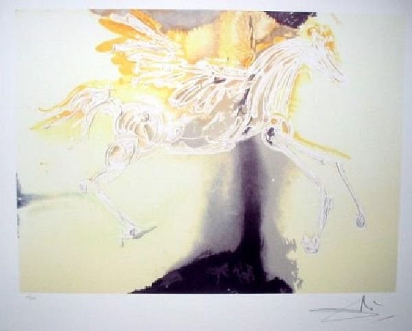 SALVADOR DALI Pegasus Print, Limited Edition: SALVADOR DALI: Pegasus Print == Bid with utmost confidence from GAA. We have been in business for over 35 years, and pride ourselves on perfect customer service. For more information on this item, ple