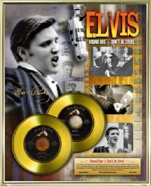 ELVIS PRESLEY "Hound Dog/Don't Be Cruel" Gold 45's: ELVIS PRESLEY "Hound Dog/Don't Be Cruel" - Bid with utmost confidence from GAA. We have been in business for over 35 years, and pride ourselves on perfect customer service. For more informat