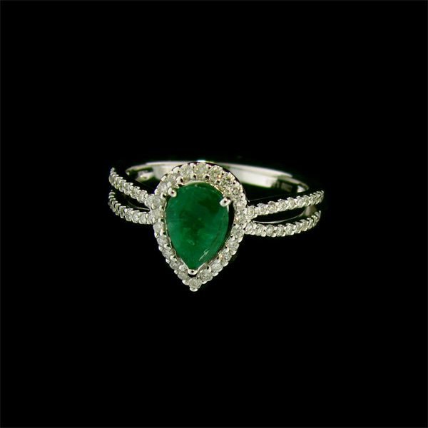 APP: 5.7k 18kt White Gold, .72CT Emerald & Diamond Ring: 18 kt. White Gold, 0.72CT Emerald and Diamond Ring signed M. Christoff - Appraisal Value: $5.7K - Bid with utmost confidence from GAA. We have been in business for over 35 years, and pride ourselves o