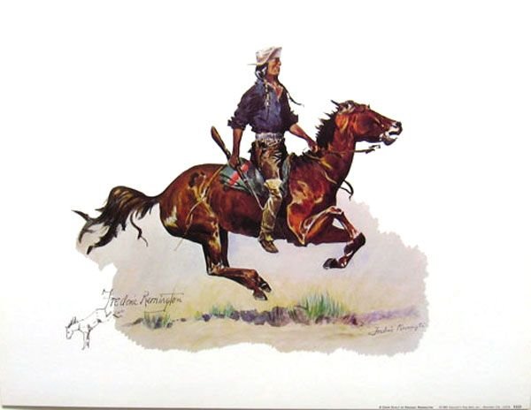 FREDERIC REMINGTON A Crow Scout Print: A Crow Scout, 16'' x 12'' - Bid with utmost confidence from GAA. We have been in business for over 35 years, and pride ourselves on perfect customer service. For more informat