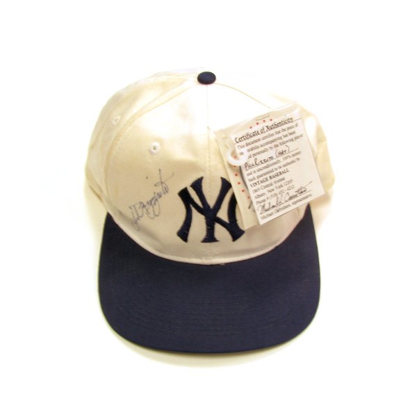 Phil Rizzuto Autographed Yankee Hat: Phil Rizzuto Autographed Yankee Hat-Thank you for viewing this Item. We hope that you are successful in your bidding. For over 30 years we have given the best possible customer service to our 1000's o
