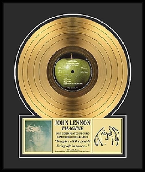 JOHN LENNON "Imagine" Gold LP-Limited Edition: JOHN LENNON "Imagine" - Bid with utmost confidence from GAA. We have been in business for over 35 years, and pride ourselves on perfect customer service. For more information on this item, p