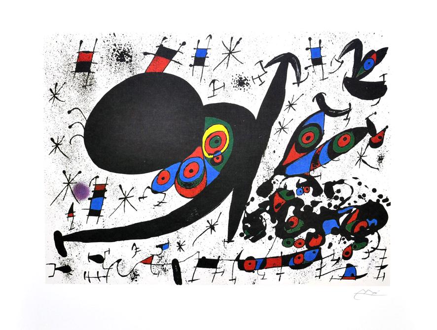 JOAN MIRO (After) Homage To Joan Pratt Print, 233 of: Gov. File: P-04173 Joan Miro JOAN MIRO: (After) Homage To Joan Pratt Print 24 x 18.5 (Unframed) Shipping: $24.95