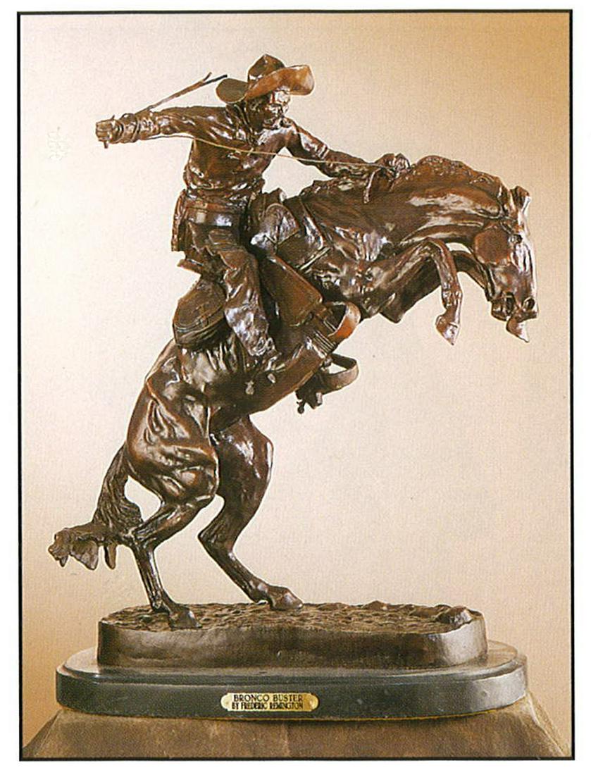 *Very Rare Small Bronco Buster Bronze by Frederic: Gov. File: M-16196 *Very Rare Small Bronco Buster Bronze by Frederic Remington 10'''' x 7.5'''' -Great Investment- (SKU-AS) Asset Type: Collectable Shipping: $39.95. Item may be pick up only, or requi