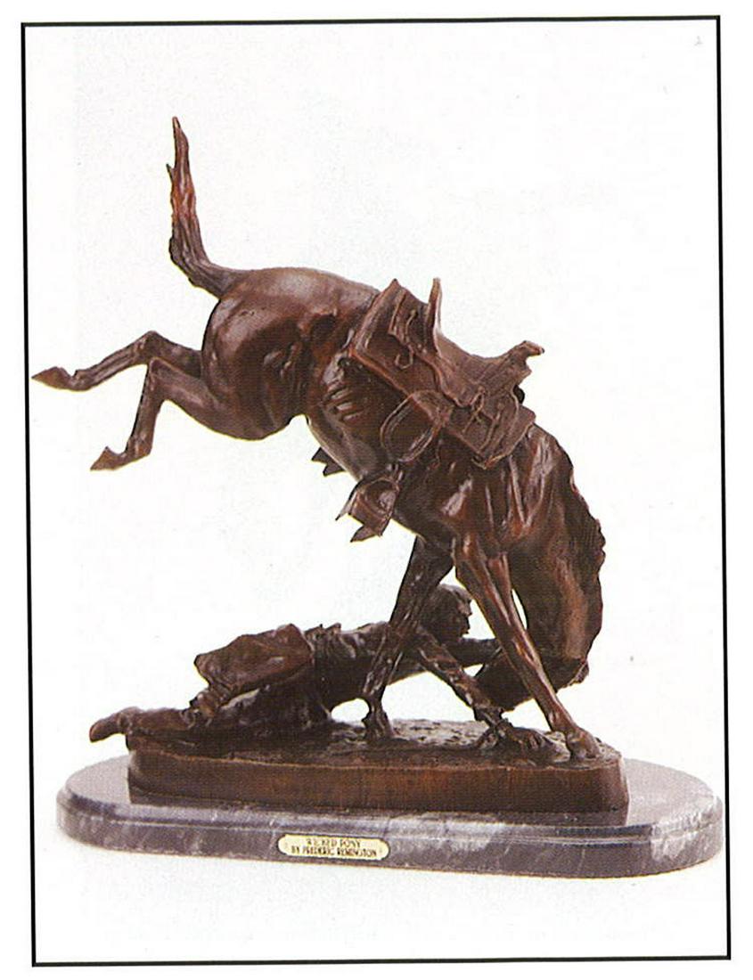 *Very Rare Large Wicked Pony Bronze by Frederic: Gov. File: M-17462 *Very Rare Large Wicked Pony Bronze by Frederic Remington 22.5'''' x 21'''' -Great Investment- (SKU-AS) Asset Type: Collectable Shipping: $39.95. Item may be pick up only, or requir