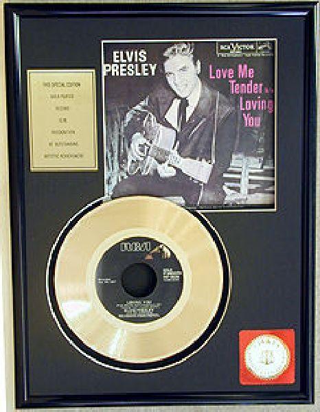 ELVIS PRESLEY "Love Me Tender" Gold Record: ELVIS PRESLEY "Love Me Tender" - Bid with utmost confidence from GAA. We have been in business for over 35 years, and pride ourselves on perfect customer service. For more informat