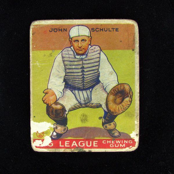 John Schulte #186 BP $30-165 1933 Goudey Base Ball Card: John Schulte #186 BP $30-165 1933 Goudey Base Ball Card - Bid with utmost confidence from GAA. We have been in business for over 35 years, and pride ourselves on perfect customer service. For more inf