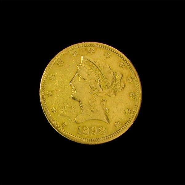 1898 $10 U.S. Liberty Head Gold Coin - Investment: 1898 $10 U.S. Liberty Head Gold Coin - Bid with utmost confidence from GAA. We have been in business for over 35 years, and pride ourselves on perfect customer service. For more informat